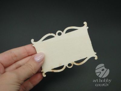 Tablita stilizata din lemn - 8cm