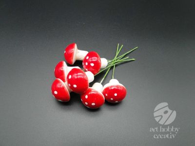 Ciuperci mini pe sarma - 8cm set/7buc