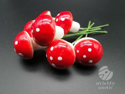 Ciuperci mini pe sarma - 8cm set/7buc