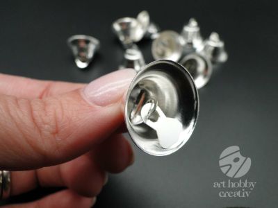 Clopotel argintiu 2cm - set/10buc
