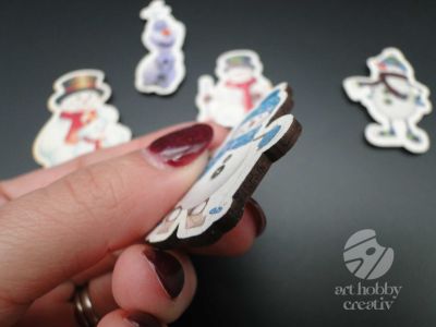 Figurina lemn - om de zapada set/5buc