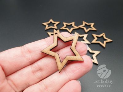 Ornament de craciun - steluta 3,5cm - set/10buc