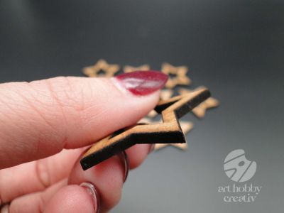 Ornament de craciun - steluta 3,5cm - set/10buc