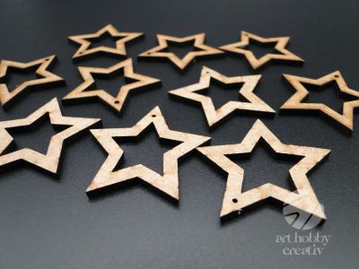 Ornament de craciun - steluta 3,5cm - set/10buc