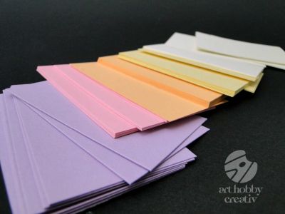 Cartonase simple pentru martisor - nuante pastel - set/50buc
