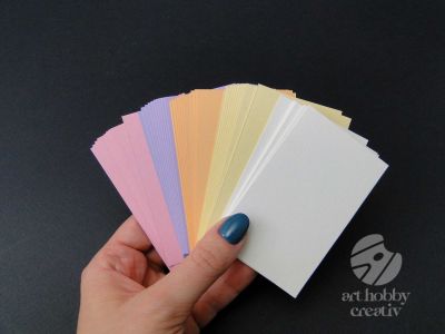 Cartonase simple pentru martisor - nuante pastel - set/50buc