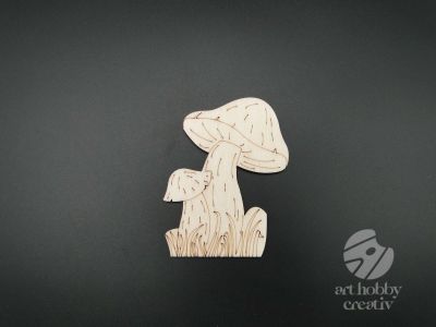 Figurina lemn - ciuperci 9cm