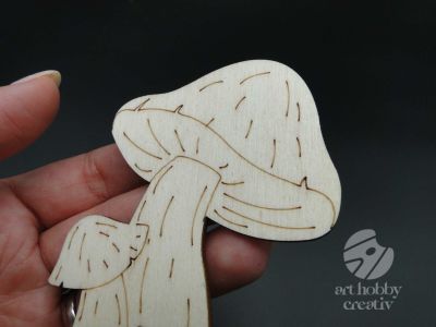 Figurina lemn - ciuperci 9cm