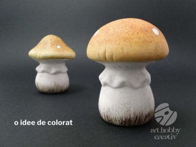 Ciuperca ceramica alba pentru pictat - dif. modele 9cm