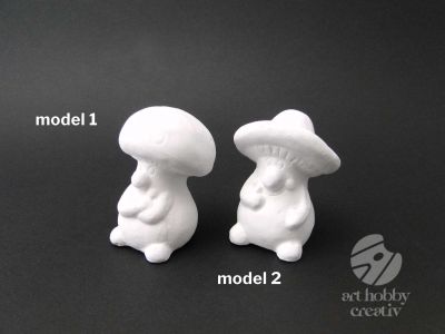 Ciuperca ceramica alba pentru pictat - dif.modele 8cm 