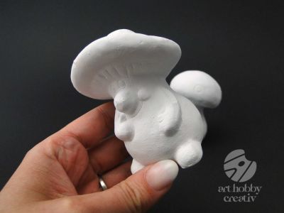 Ciuperca ceramica alba pentru pictat - dif.modele 8cm 