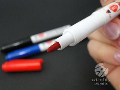 Marker permanent pentru CD/DVD - cu doua capete dif. nuante