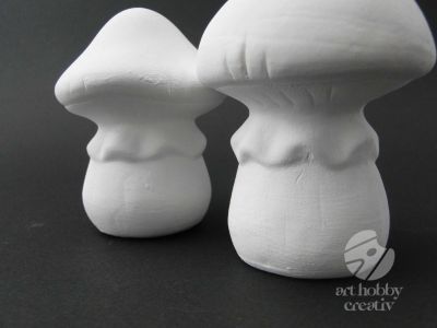 Ciuperca ceramica alba pentru pictat - dif. modele 9cm