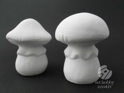 Ciuperca ceramica alba pentru pictat - dif. modele 9cm