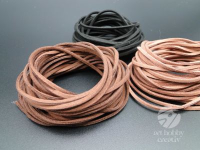 Snur din piele sintetica dif. nuante 3mm/5m