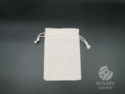 Saculet bumbac cu snur - 12x18cm