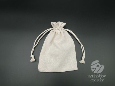 Saculet bumbac cu snur - 12x18cm