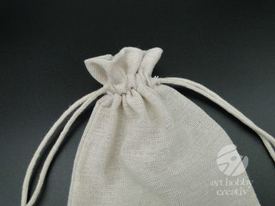 Saculet bumbac cu snur - 12x18cm