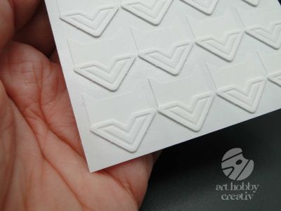 Coltare sticker pentru fotografii - alb set/24buc