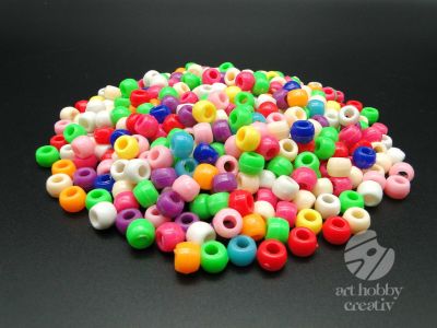 Margele colorate din plastic - 100gr