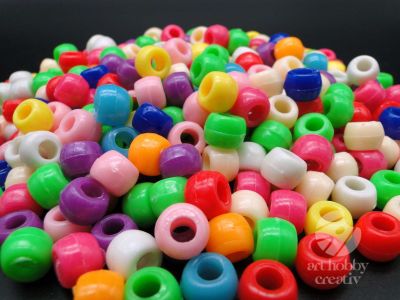 Margele colorate din plastic - 100gr