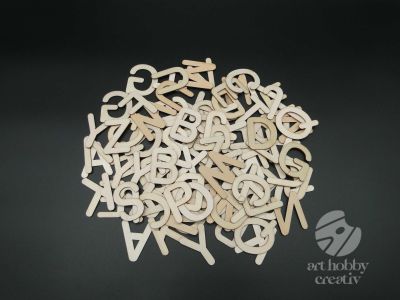 Litere din lemn 4cm - set/100buc