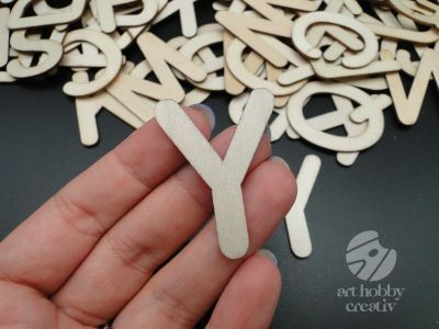 Litere din lemn 4cm - set/100buc