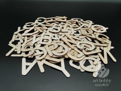 Litere din lemn 4cm - set/100buc