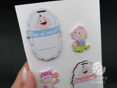 Etichete cu mesaj - Nou Nascuti set/5buc