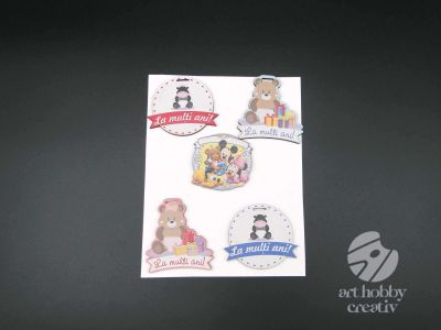Etichete cu mesaj - La Multi Ani set/5buc