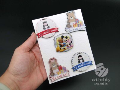 Etichete cu mesaj - La Multi Ani set/5buc