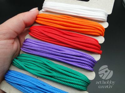 Snur sintetic color 1,5mm set/6 nuante