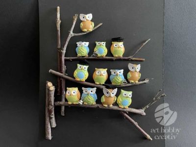 Figurine mini - bufnita set/12buc