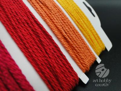 Sfoara bumbac color - Nuante de toamna set/6nuante