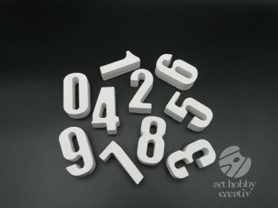 Cifre din ipsos 6cm - set/10buc
