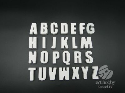 Alfabet din ipsos 4cm - set/26buc