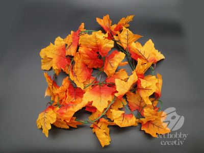 Ghirlanda cu frunze artificiale - platan portocaliu - 2,2 m