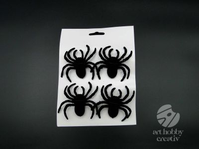 Paianjen plastic cu efect catifea - 7,5cm set/4buc