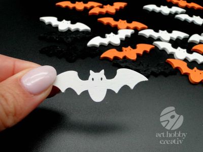 Forme Halloween din lemn - liliac 5cm set/24buc