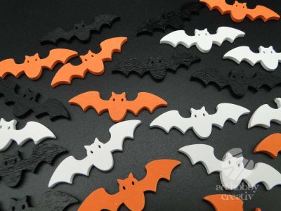 Forme Halloween din lemn - liliac 5cm set/24buc