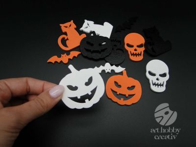 Forme Halloween din lemn - set/12buc