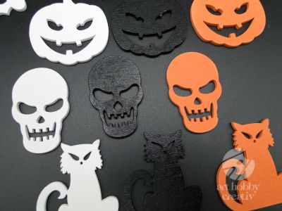 Forme Halloween din lemn - set/12buc