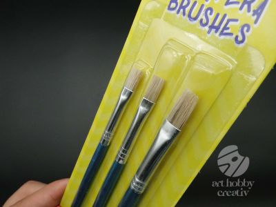 Pensule late aspre nr.4/6/8 - set/3buc