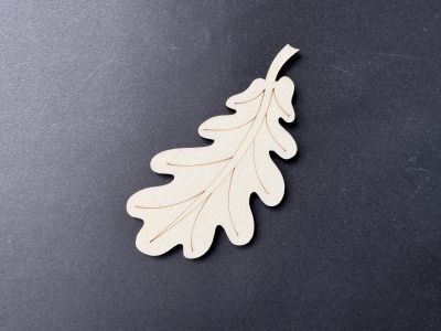Forma lemn - frunza stejar 11 cm