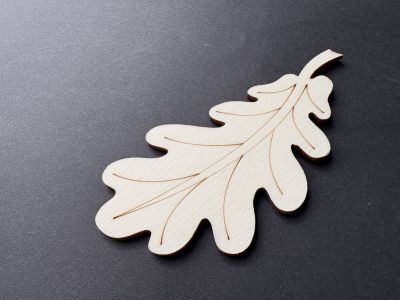 Forma lemn - frunza stejar 11 cm
