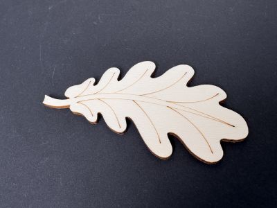 Forma lemn - frunza stejar 11 cm