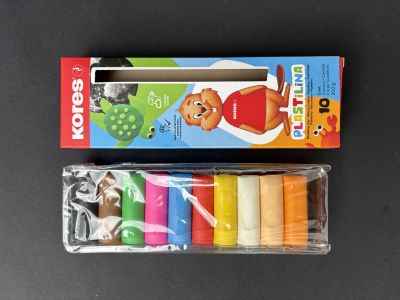 Plastilina 10 culori KORES - 200 gr