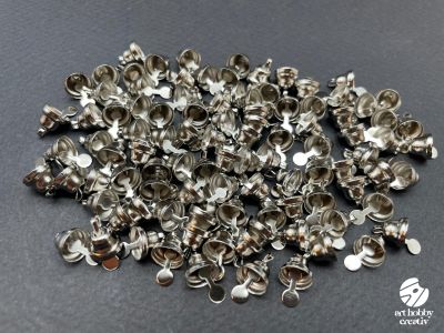 Clopotel metalic auriu sau argintiu 8mm - set/100buc