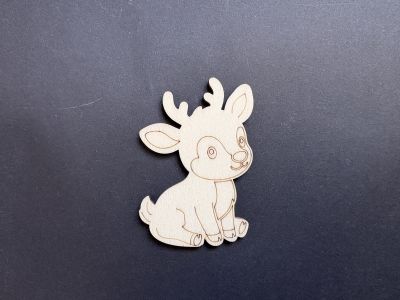 Figurina lemn - cerb mic - 8cm