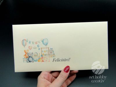 Plic pentru bani sau card cadou - botez